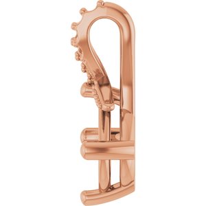 10K Rose Gold 8.5x6.5 mm Elongated Cushion Pendant Mounting – image 6