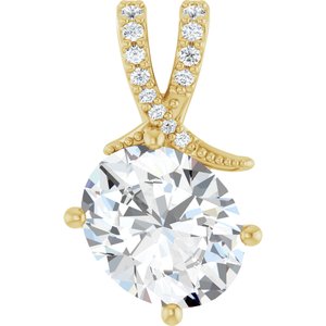 10K Yellow Gold 11x9 mm Oval Pendant Mounting