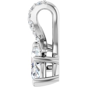 18K White Gold 8.5x4.5 mm Marquise Pendant Mounting – image 5