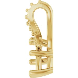 14K Yellow Gold 8.5x4.5 mm Marquise Pendant Mounting – image 6