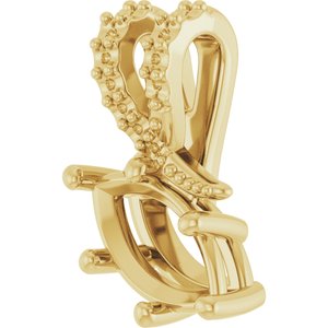 18K Yellow Gold 8.5x4.5 mm Marquise Pendant Mounting – image 4
