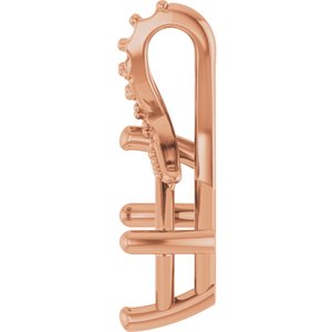 10K Rose Gold 8x6 mm Emerald Pendant Mounting – image 6