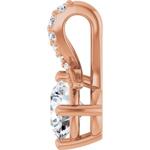 10K Rose Gold 5.5 mm Round Pendant Mounting – image 5