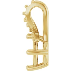10K Yellow Gold 5.5 mm Round Pendant Mounting – image 6