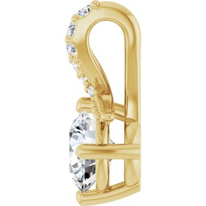 10K Yellow Gold 5.5 mm Round Pendant Mounting – image 5