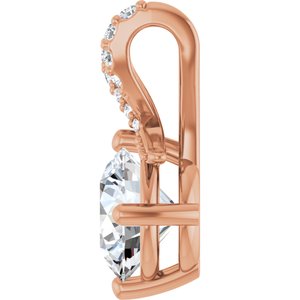 18K Rose Gold 7.4 mm Round Pendant Mounting – image 5