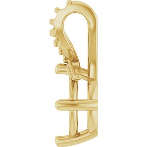 18K Yellow Gold 7.4 mm Round Pendant Mounting – image 6