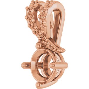 18K Rose Gold 5.5 mm Round Pendant Mounting – image 4