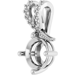 Platinum 7.4 mm Round Pendant Mounting – image 4