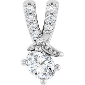 Sterling Silver 4x3 mm Oval Pendant Mounting