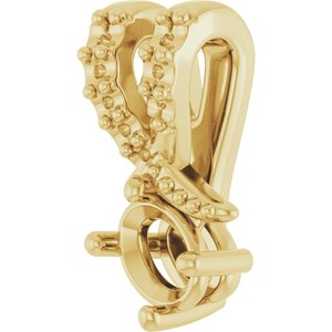 14K Yellow Gold 4x3 mm Oval Pendant Mounting – image 4