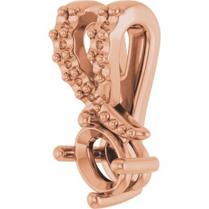 14K Rose Gold 4x3 mm Oval Pendant Mounting – image 4