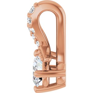 10K Rose Gold 4x3 mm Oval Pendant Mounting – image 5