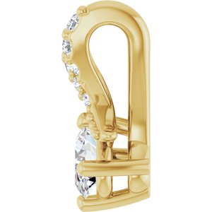 18K Yellow Gold 4x3 mm Oval Pendant Mounting – image 5