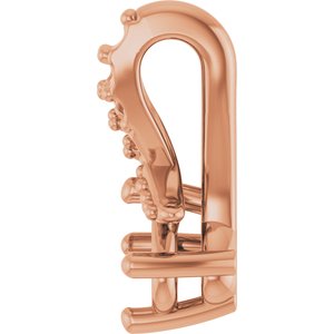 18K Rose Gold 4x3 mm Oval Pendant Mounting – image 6