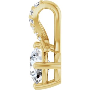 18K Yellow Gold 5.8 mm Round Pendant Mounting – image 5