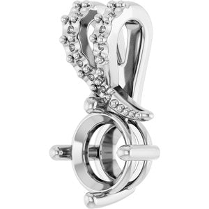 10K White Gold 5.8 mm Round Pendant Mounting – image 4