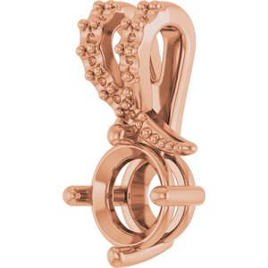14K Rose Gold 5.8 mm Round Pendant Mounting – image 4