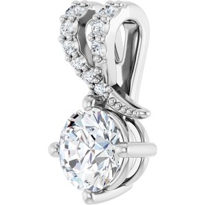 10K White Gold 5.8 mm Round Pendant Mounting – image 3