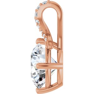 10K Rose Gold 10 mm Round Pendant Mounting – image 5
