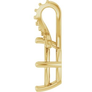 10K Yellow Gold 10 mm Round Pendant Mounting – image 6