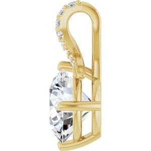 10K Yellow Gold 10 mm Round Pendant Mounting – image 5