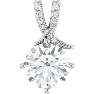 Sterling Silver 10 mm Round Pendant Mounting