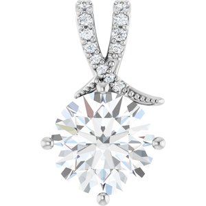 10K White Gold 11 mm Round Pendant Mounting