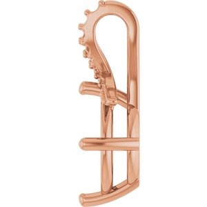 10K Rose Gold 11 mm Round Pendant Mounting – image 6