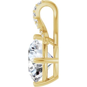 18K Yellow Gold 11 mm Round Pendant Mounting – image 5