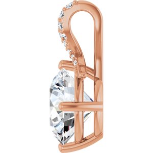 10K Rose Gold 11 mm Round Pendant Mounting – image 5