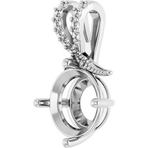 Platinum 11 mm Round Pendant Mounting – image 4