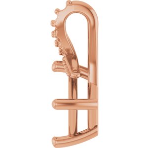 14K Rose Gold 5x5 mm Square Pendant Mounting – image 6