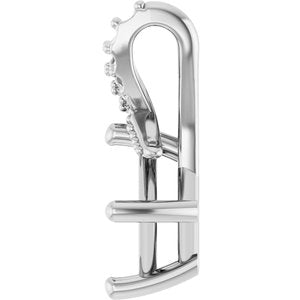 10K White Gold 5x5 mm Square Pendant Mounting – image 6