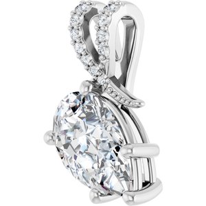 Platinum 12x7.5 mm Pear Pendant Mounting – image 3