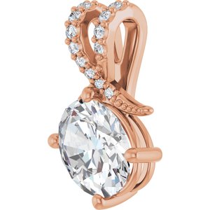 10K Rose Gold 9x7 mm Oval Pendant Mounting – image 3