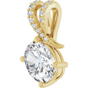 10K Yellow Gold 9x7 mm Oval Pendant Mounting – image 3