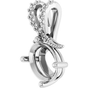 Platinum 9x7 mm Oval Pendant Mounting – image 4