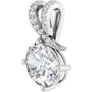 14K X1 White Gold 9x7 mm Oval Pendant Mounting – image 3