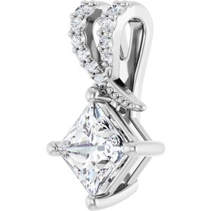 Continuum Sterling Silver 5x5 mm Square Pendant Mounting – image 3