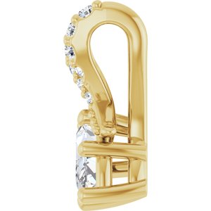 18K Yellow Gold 6x3.5 mm Marquise Pendant Mounting – image 5