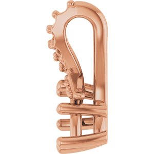 18K Rose Gold 6x3.5 mm Marquise Pendant Mounting – image 6