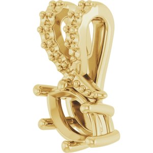 18K Yellow Gold 6x3.5 mm Marquise Pendant Mounting – image 4