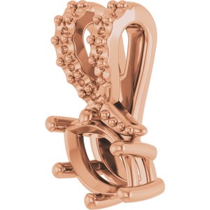 14K Rose Gold 6x3.5 mm Marquise Pendant Mounting – image 4