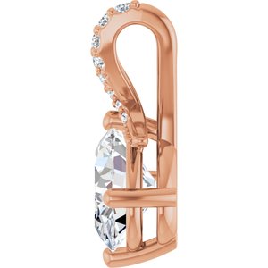 10K Rose Gold 9x7 mm Oval Pendant Mounting – image 5