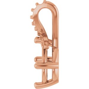 10K Rose Gold 9x7 mm Oval Pendant Mounting – image 6