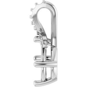18K White Gold 9x7 mm Oval Pendant Mounting – image 6