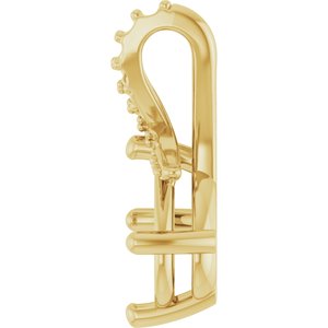 14K Yellow Gold 9x7 mm Oval Pendant Mounting – image 6