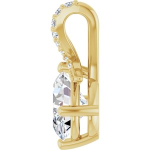 10K Yellow Gold 9x7 mm Oval Pendant Mounting – image 5