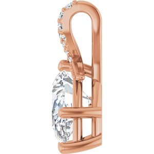 10K Rose Gold 12x7.5 mm Pear Pendant Mounting – image 5